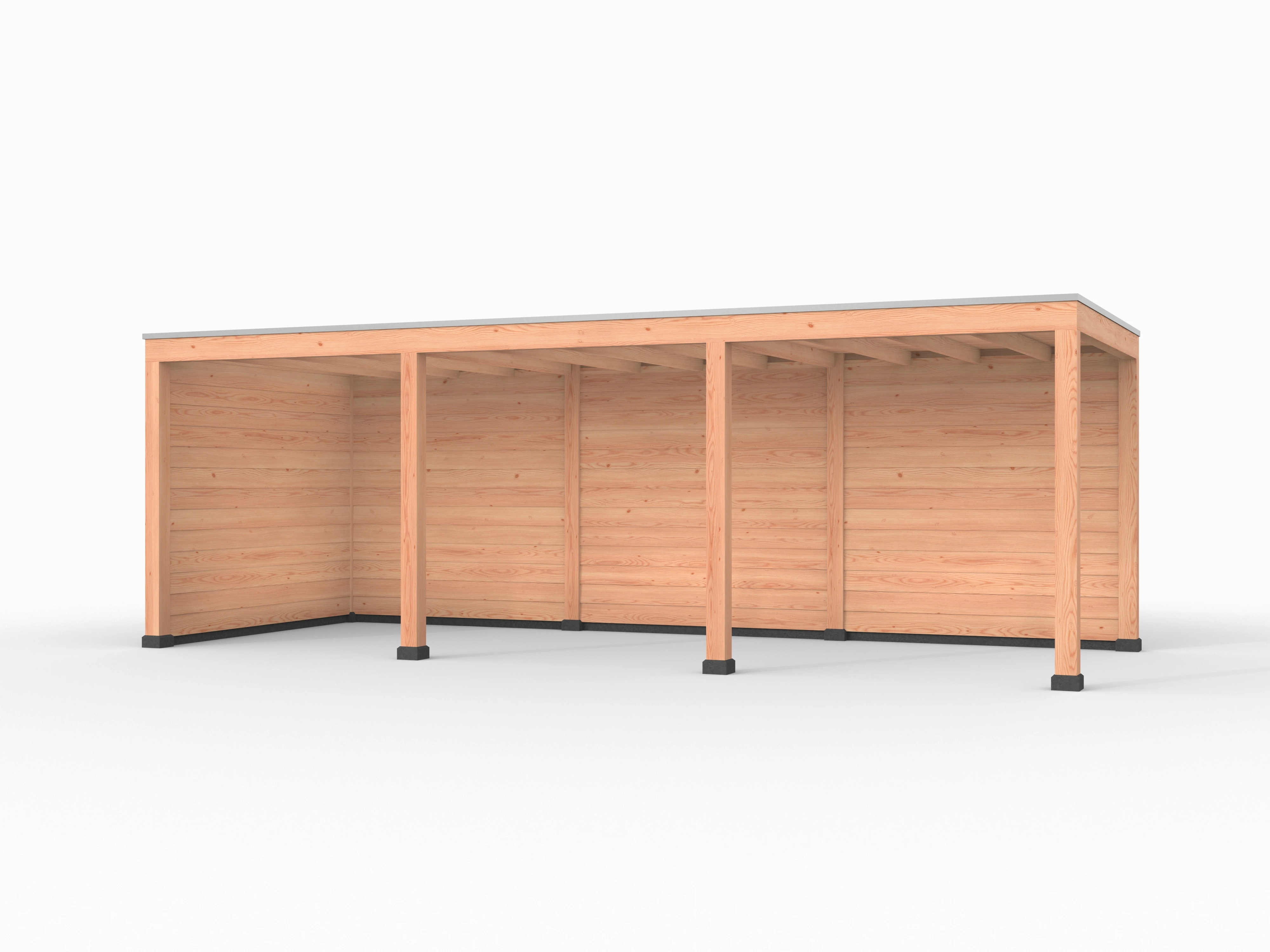 Douglas overkapping, 750 x 300, met achterwand en zijwand, Westwood Elegant - Afbeelding 1